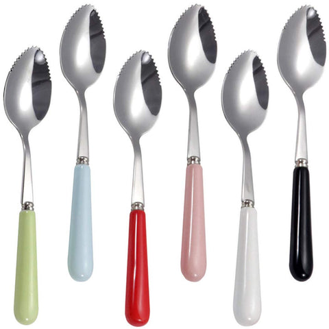 Goeielewe grapefruit spoons with round serrated edges for easy fruit prep.