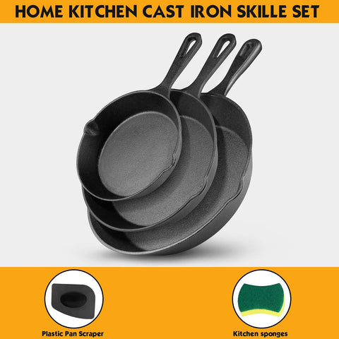 Goeszooin cast iron 10-inch pan great for family meals and browning