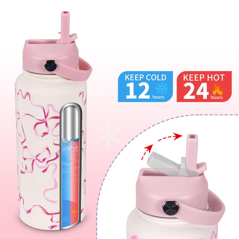 Goetland Ribbon Bottle 1000 ml stainless steel body for pure taste