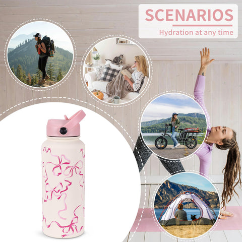 Goetland Ribbon Bottle accessories: straw cleaner and extra straw