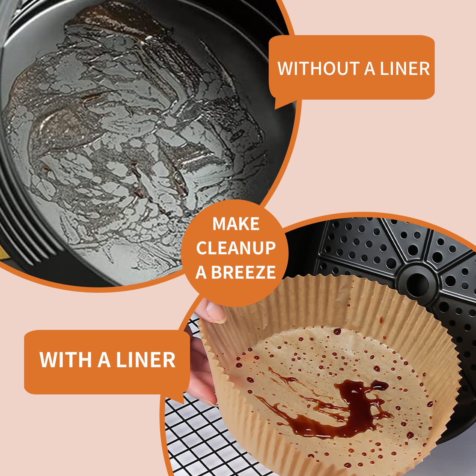 GOFFUGT natural fiber liner is waterproof and non-stick for versatile cooking.