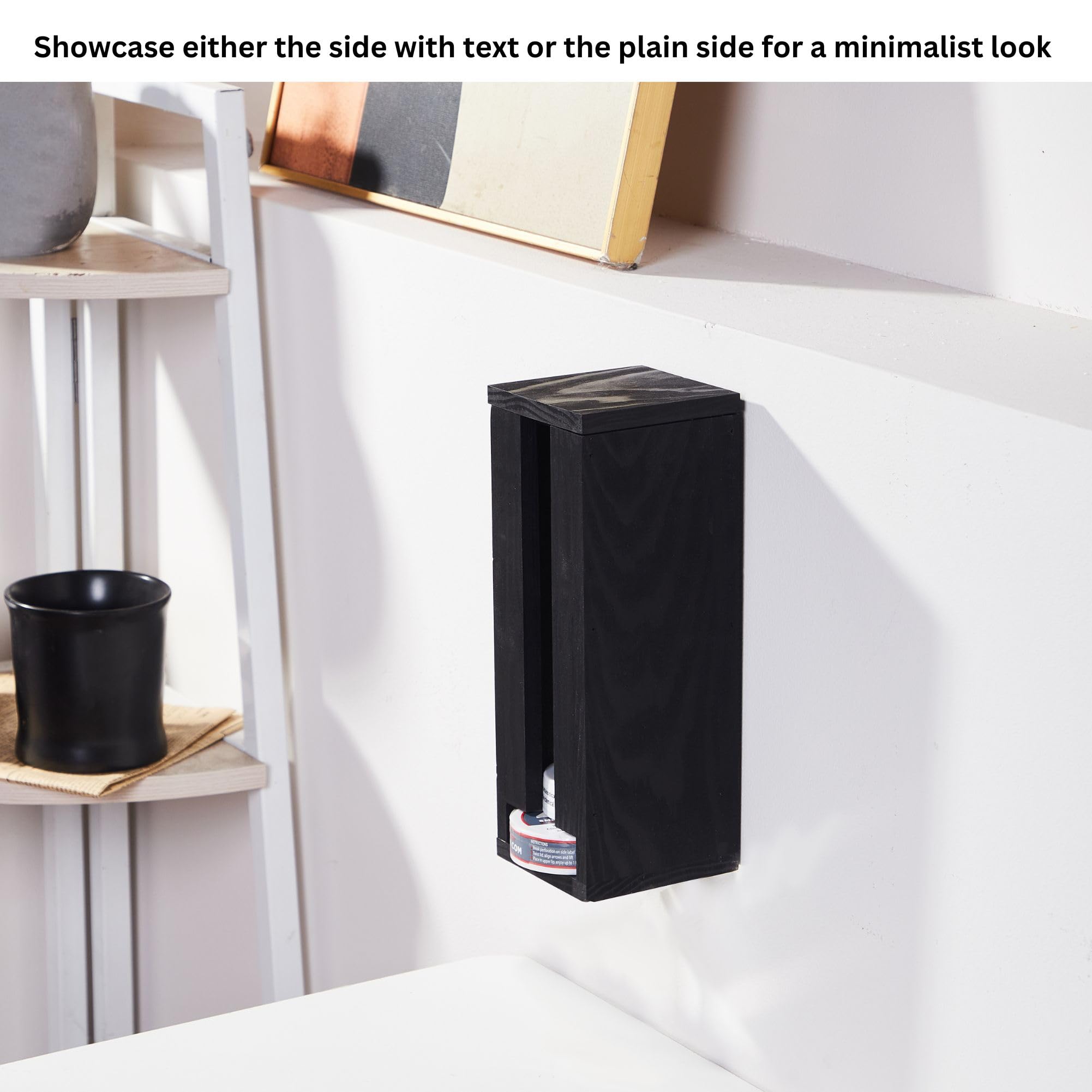 GoFika ZYN can holder dispenser black versatile wall or desk placement