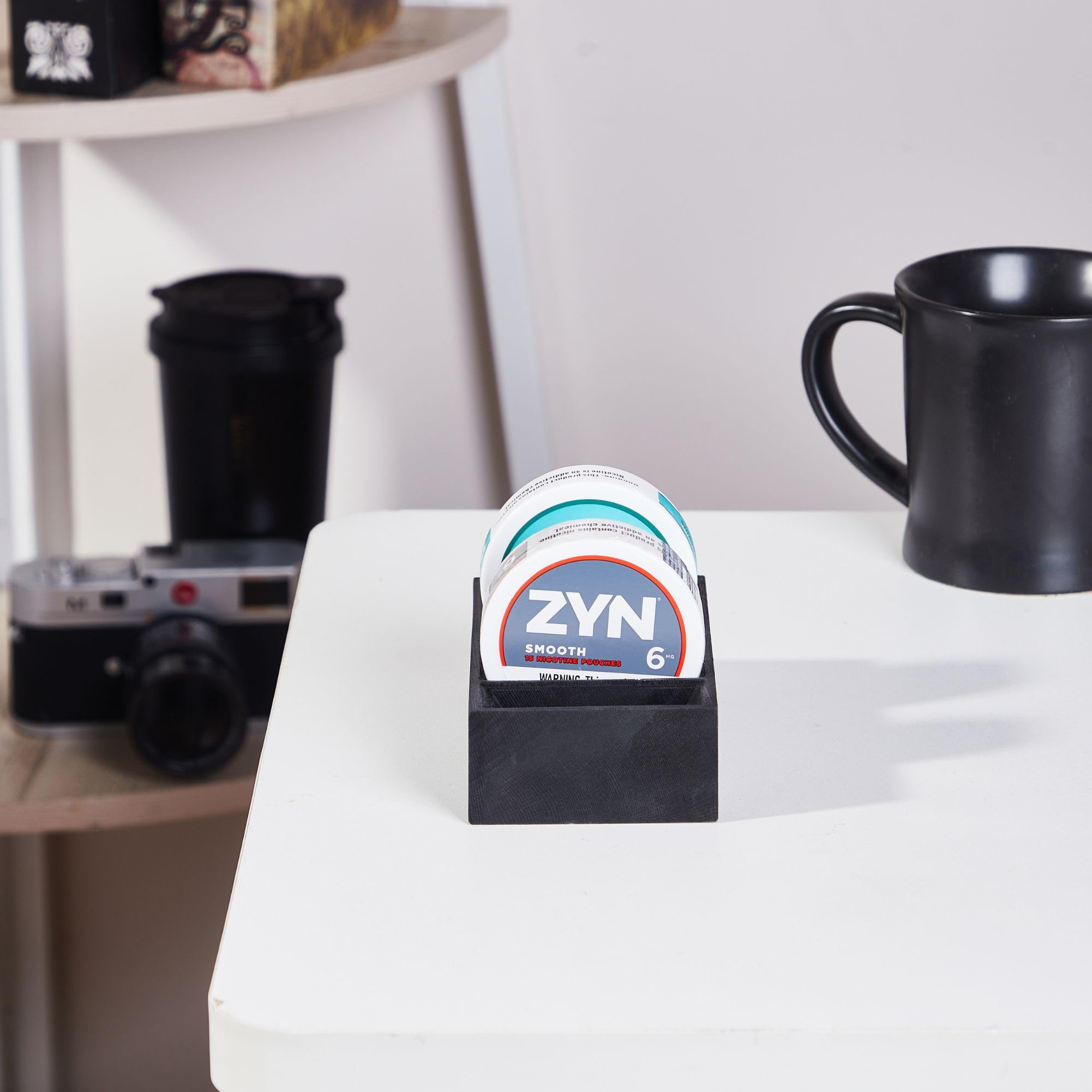 GoFika Zyn Holder sturdy wood build protects cans and keeps them accessible