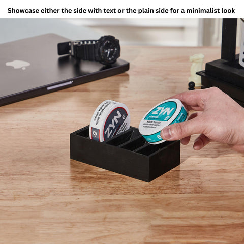 GoFika Zyn Holder wooden craft with pouch power graphic adds playful desk charm