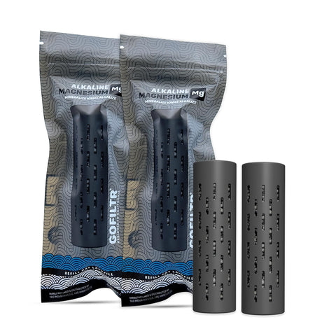 GOFILTR magnesium-alkaline-infuser-in-bottle enhances hydration with minerals.