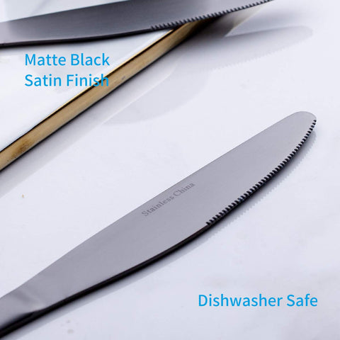 GoGeiLi dinner knife shown in dishwasher-safe context for easy cleaning
