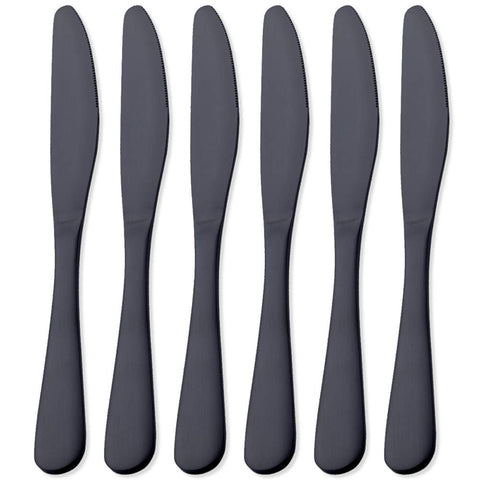 GoGeiLi matte black dinner knife with satin finish for stylish dining