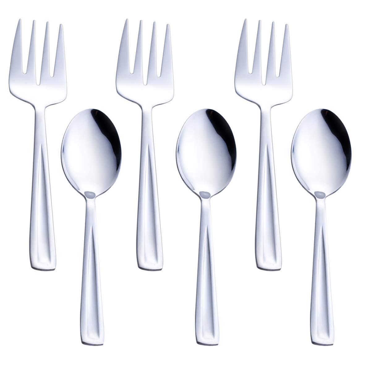 GoGeiLi large stainless steel serving spoon for soups and salads