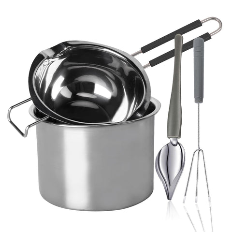 Goging stainless steel double boiler 1200ml with polished finish for smooth chocolate melting