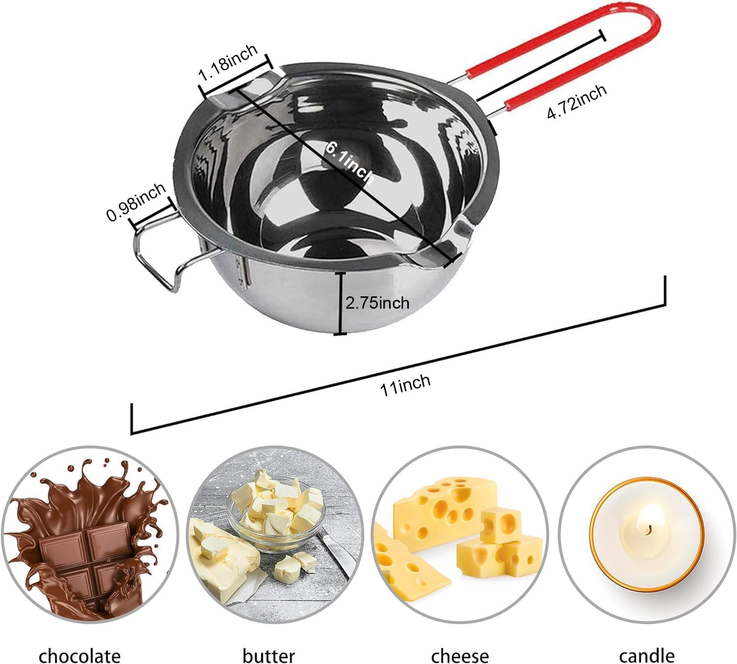 Goging interior pot melting butter evenly without scorching.