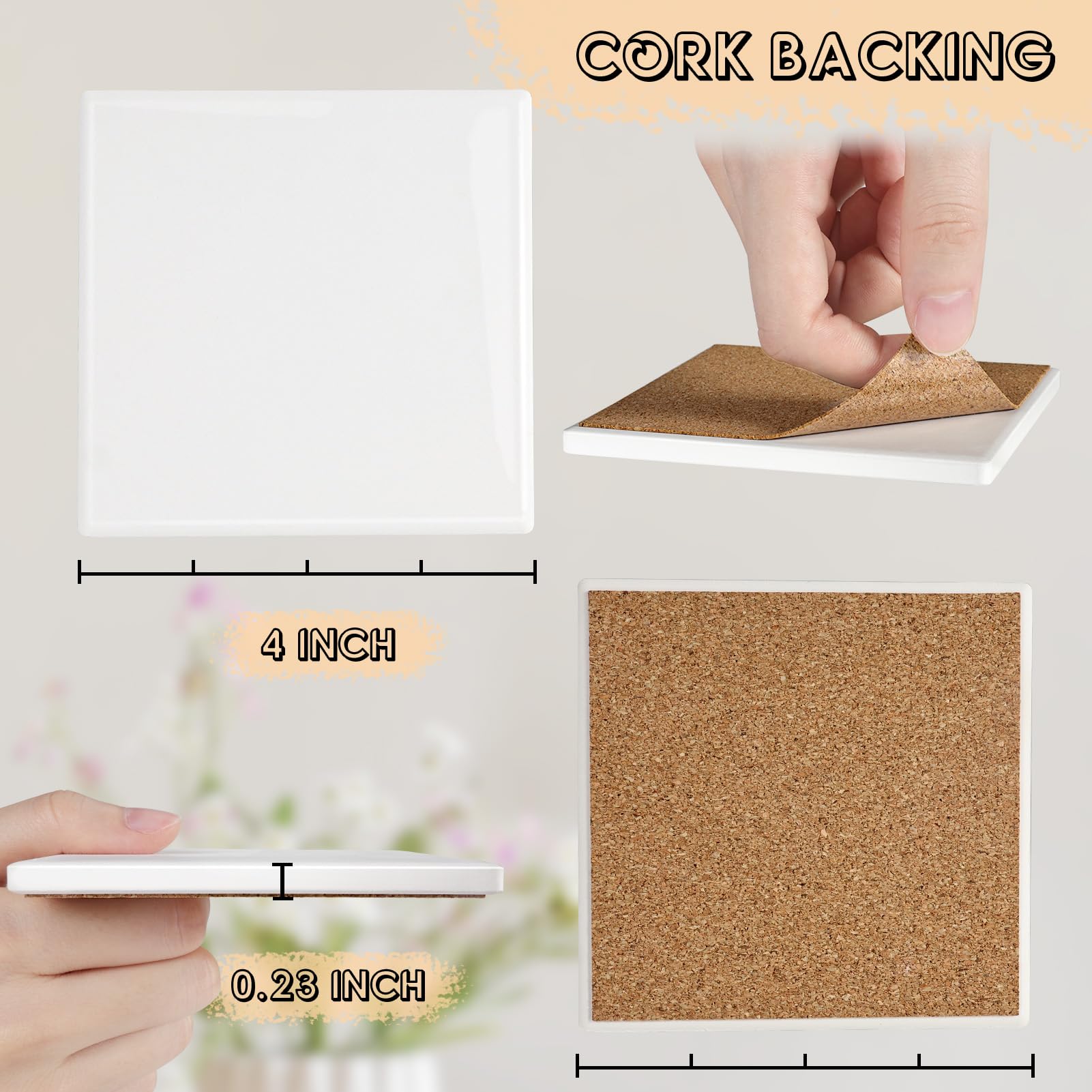 Goh Dodd white ceramic surface coaster pack ready for gifting