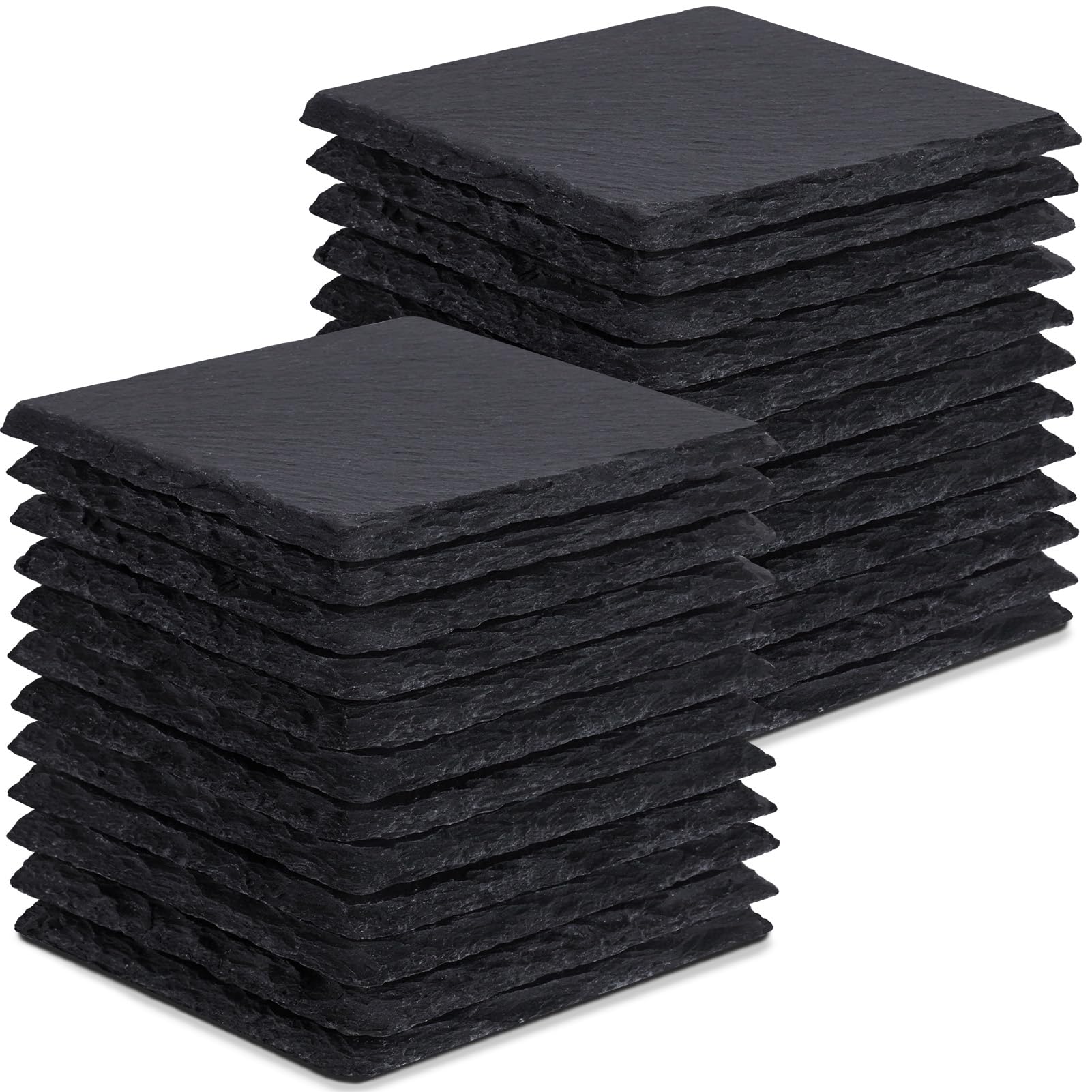 GOH DODD slate coaster set 24-piece: natural texture and surface protection.