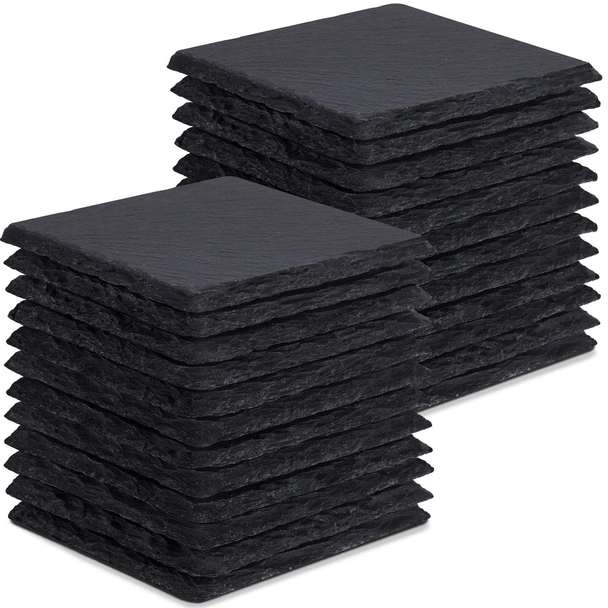 GOH DODD slate coaster set 24-piece: natural texture and surface protection.
