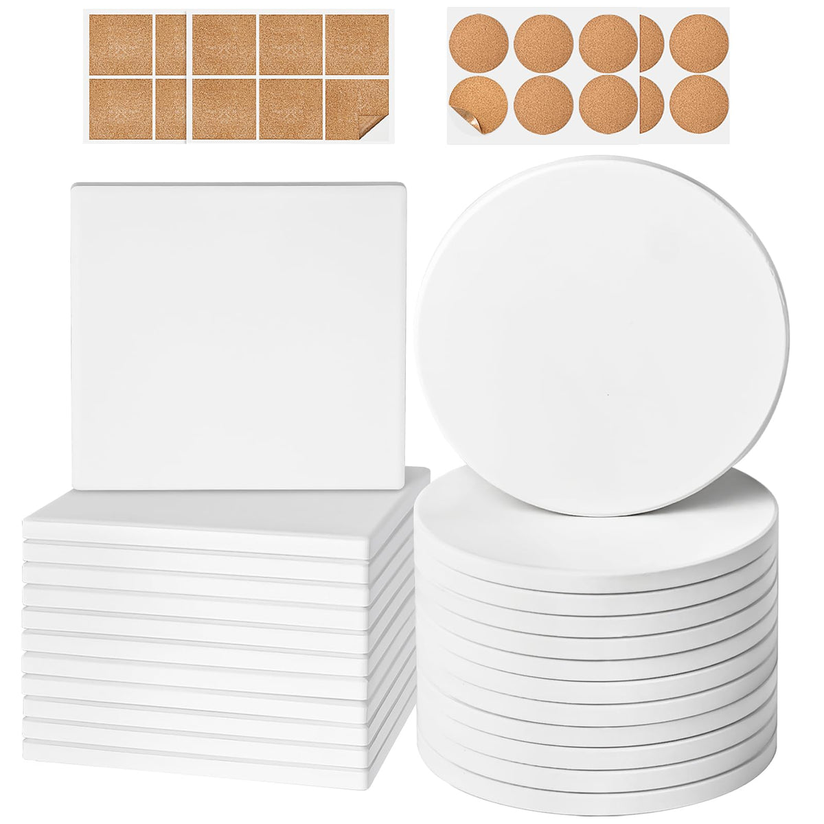 GOH DODD round ceramic coaster blank for alcohol ink art and crafts.