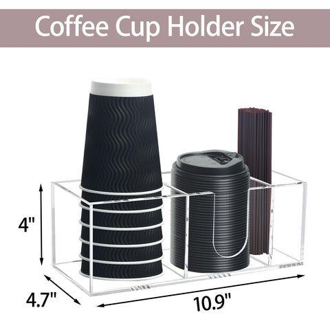 Goindy clear acrylic storage creates a modern, tidy coffee bar display.