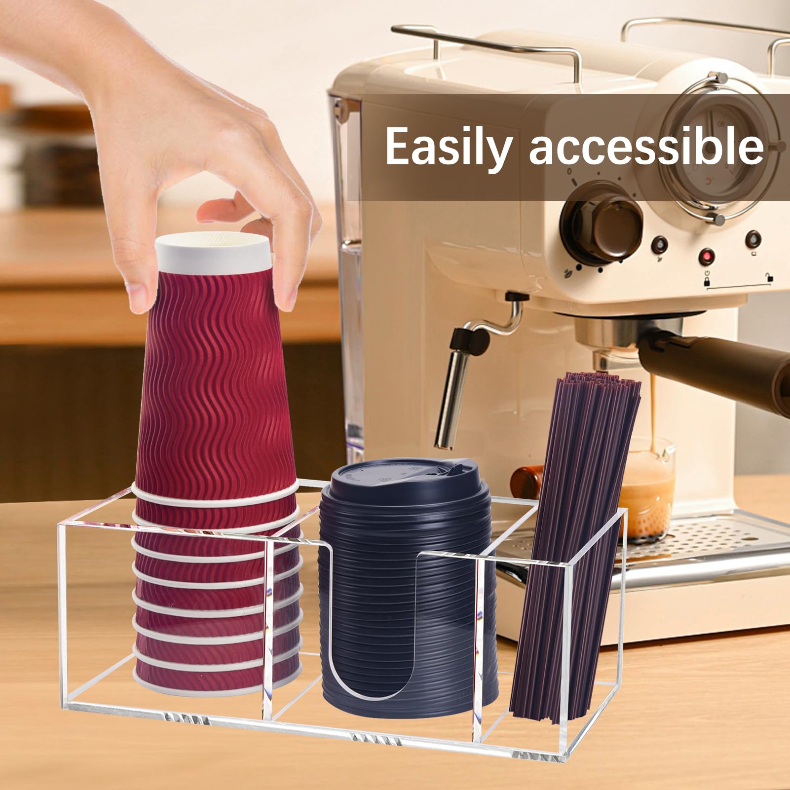 Goindy coffee bar organizer enhances countertop organization and everyday convenience.
