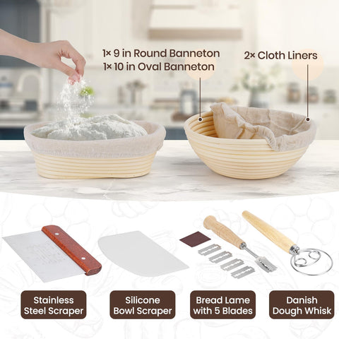 GOKALL sourdough starter kit contents organized for easy use