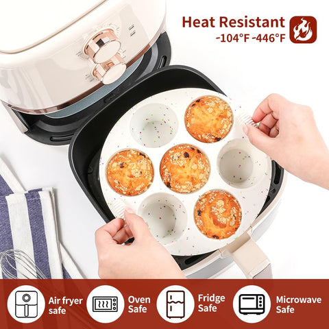 GOKCEN silicone egg mold on counter highlights non-stick surface.