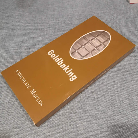 Goldbaking mold handles up to 350°F for versatile chocolate making.