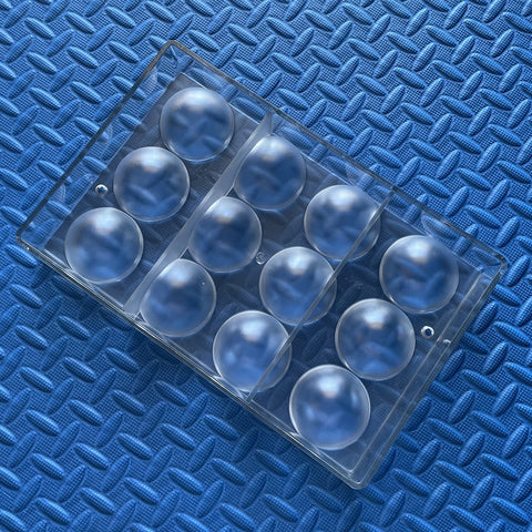 Goldbaking Ball Chocolate Mold shows precise 2-inch diameter measurement