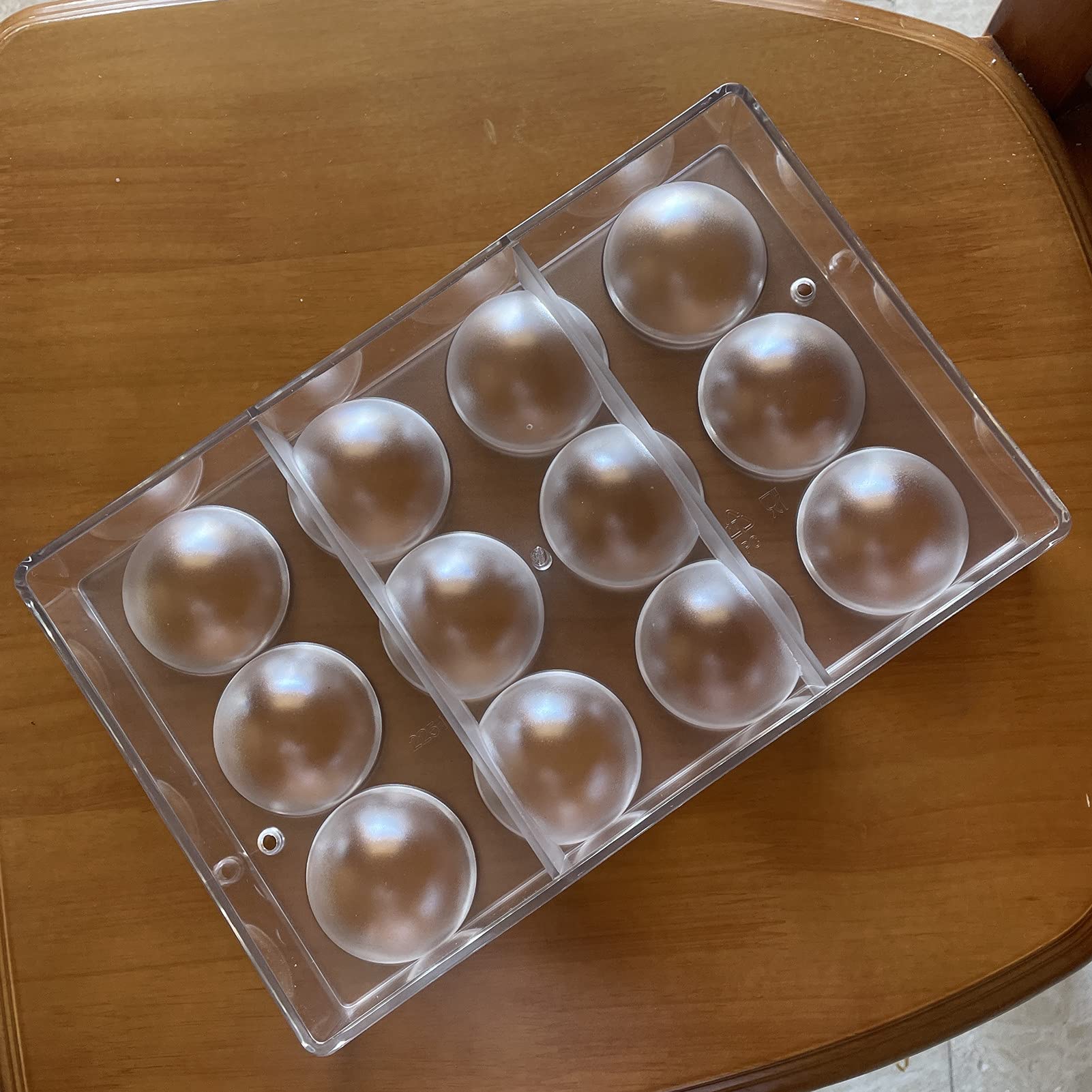 Goldbaking Ball Chocolate Mold fridge chilling step helps solid shells