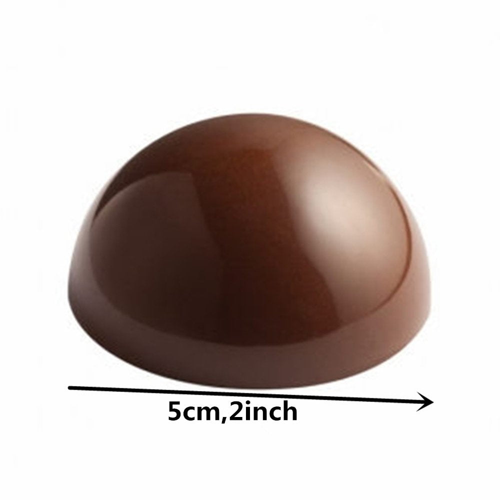 Goldbaking Ball Chocolate Mold two-inch spheres ready for chilling and setting