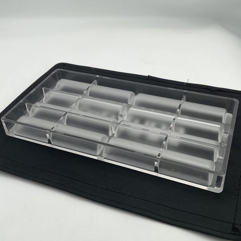 Goldbaking cylindrical shell molds arranged for gift-ready treats
