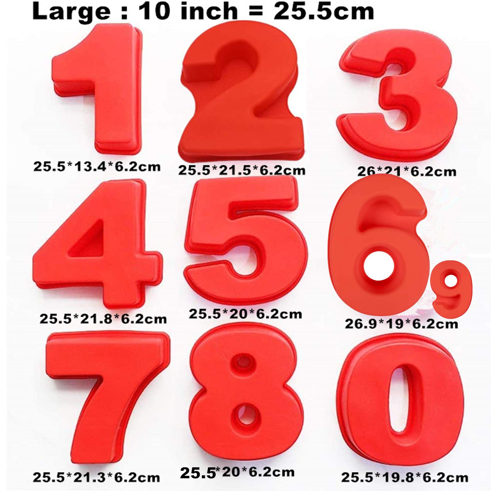Goldbaking large silicone number moulds provide sturdy digits for impressive cake toppers.