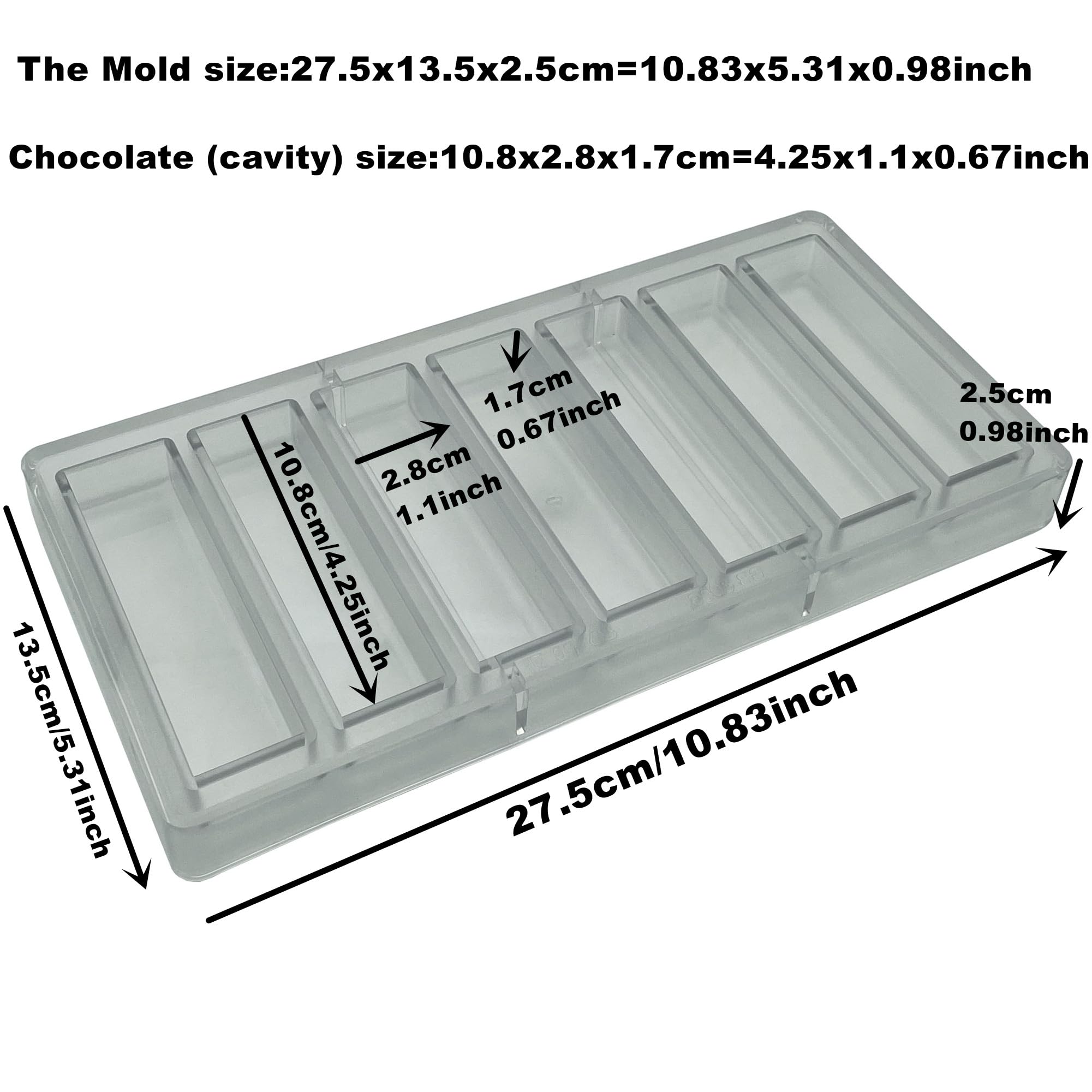 Goldbaking polycarbonate mold clear walls to monitor tempering progression