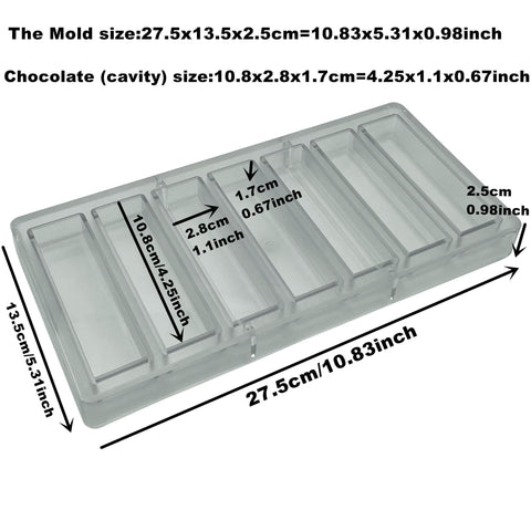 Goldbaking polycarbonate mold clear walls to monitor tempering progression