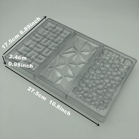 Goldbaking polycarbonate mold with durable surface for glossy bars.