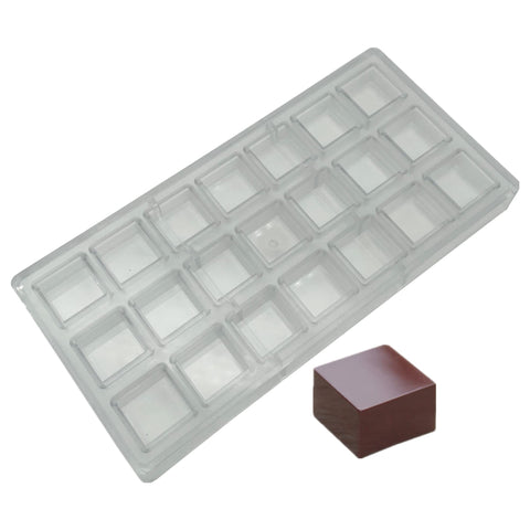 Goldbaking square chocolate mould top view for efficient batch making