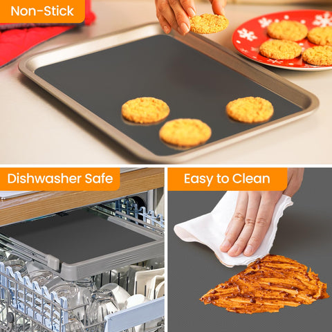 Goldeer heat-resistant silicone mat endures oven and freezer temperatures.