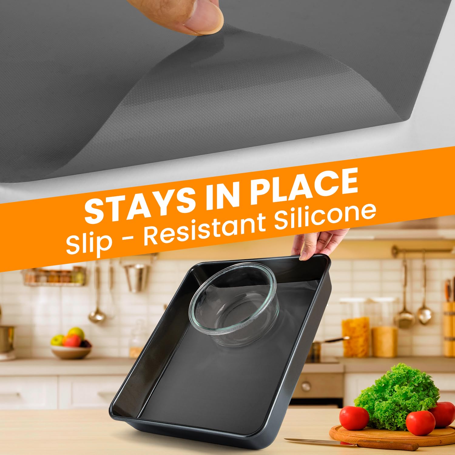 Goldeer multipurpose silicone mat doubles as baking and surface protection.