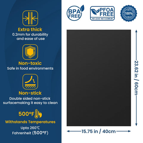 Goldeer 236x157mm liner cut-to-fit design for different ovens.
