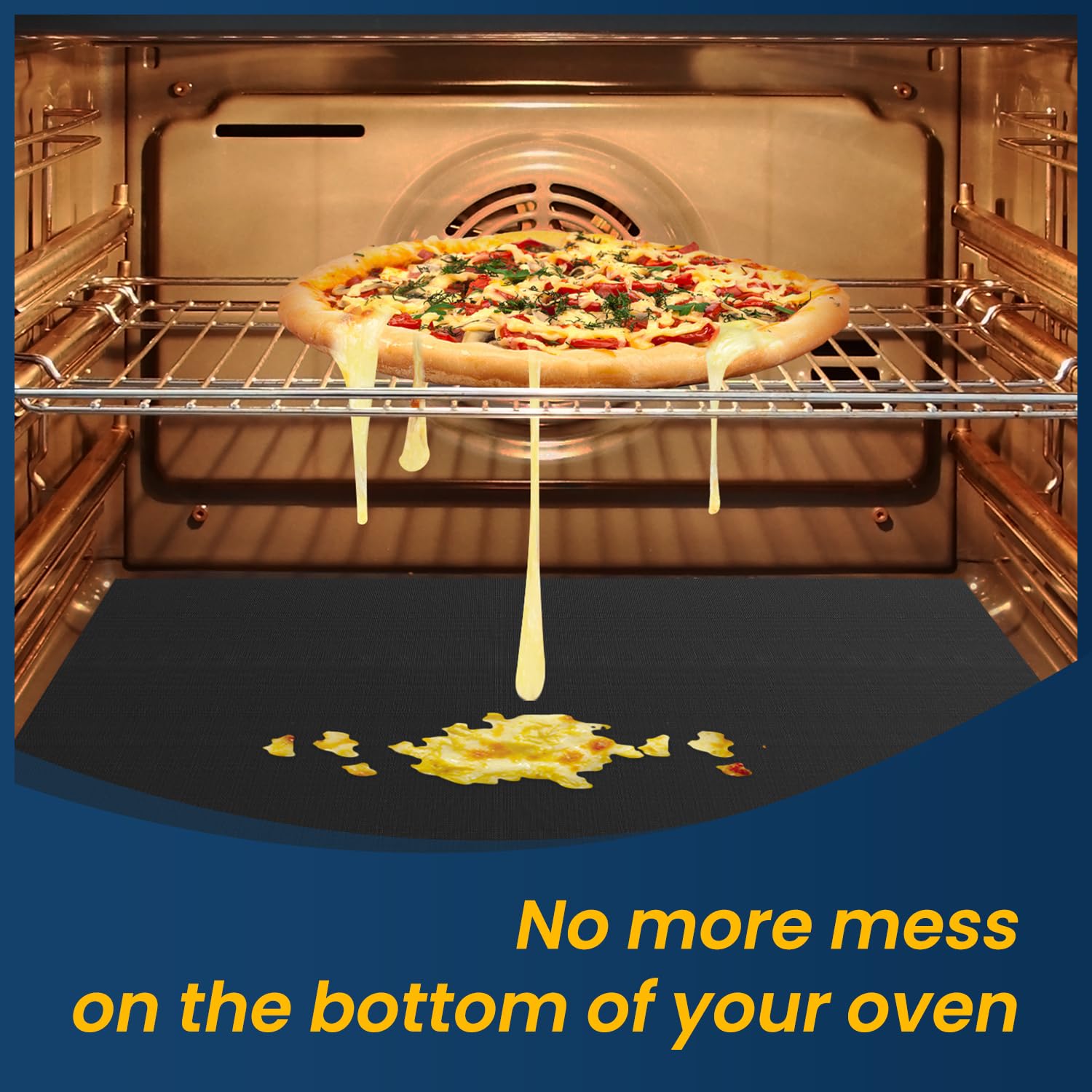 Goldeer thick 0.2mm oven liner fits large ovens and guards the bottom.