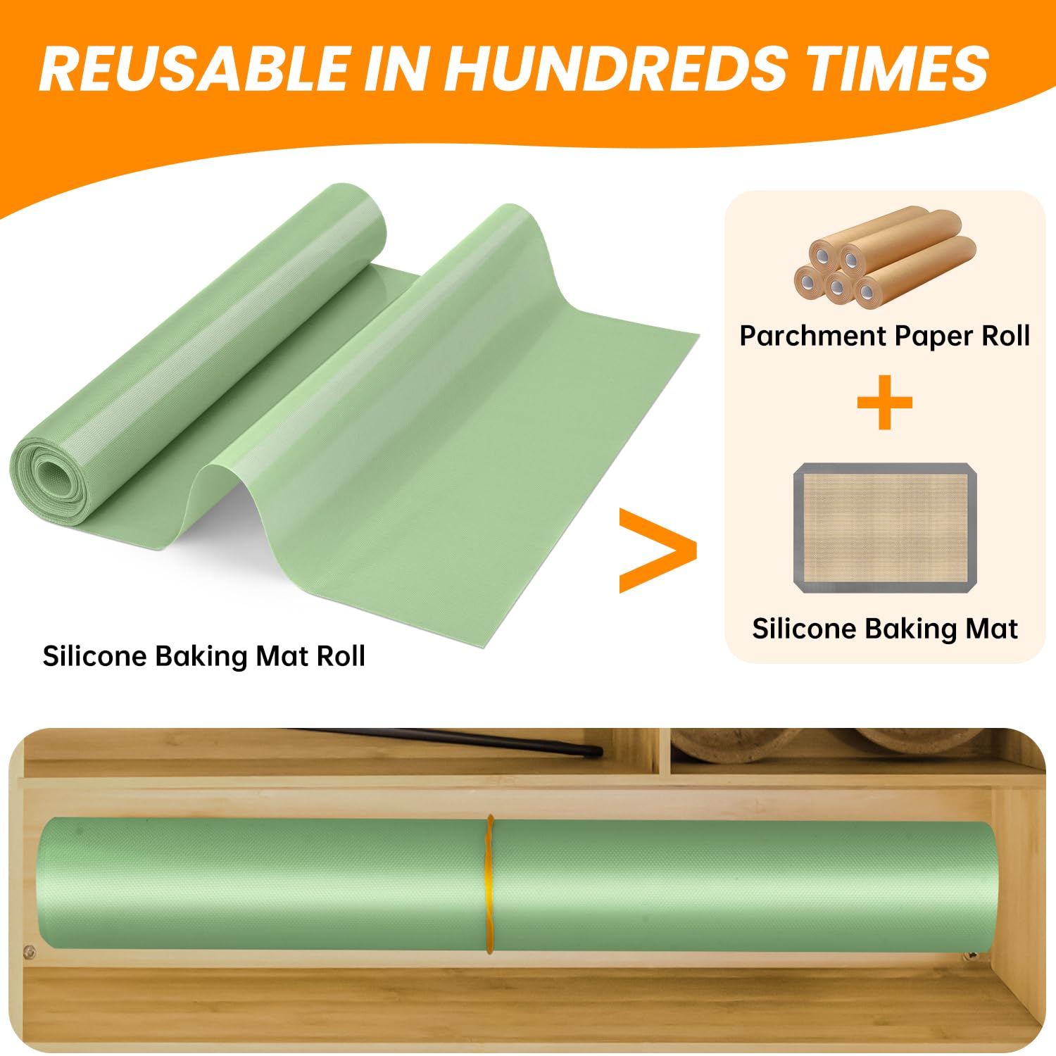 Goldeer mat used as countertop protector during dough preparation.