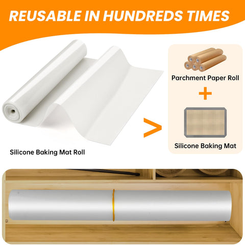 Goldeer silicone mat protects countertops from heat and spills.
