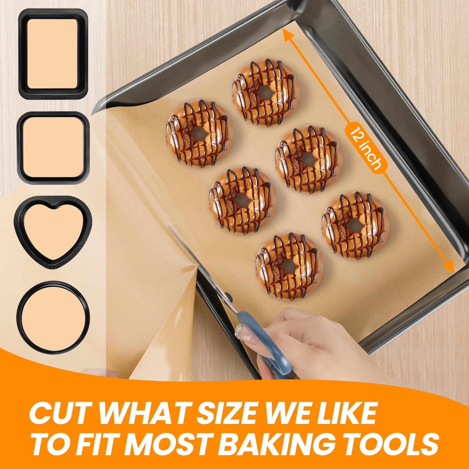 Goldeer silicone pastry mat nonstick used to roll and shape dough
