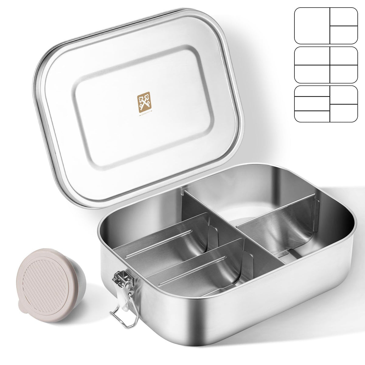 golden key 47qz lunch box open compartments for versatile meal planning