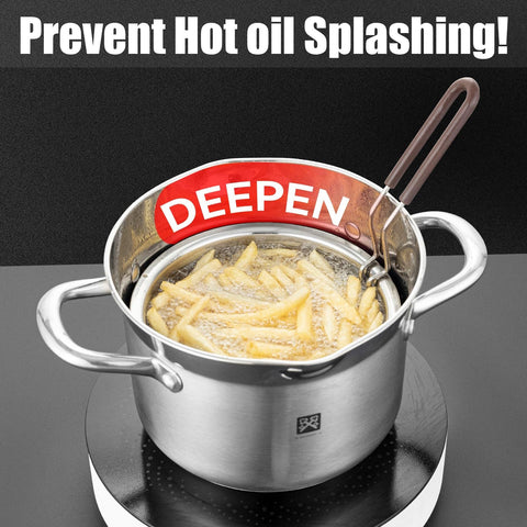 GOLDEN KEY dishwasher-safe design simplifies cleanup after frying.