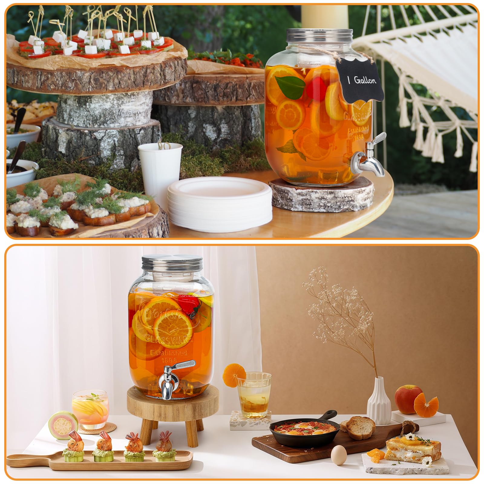 Goldfishwa chalkboard labels help organize flavors for gatherings.