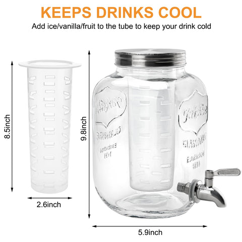 Goldfishwa stainless steel spigot provides smooth pouring and rust resistance.