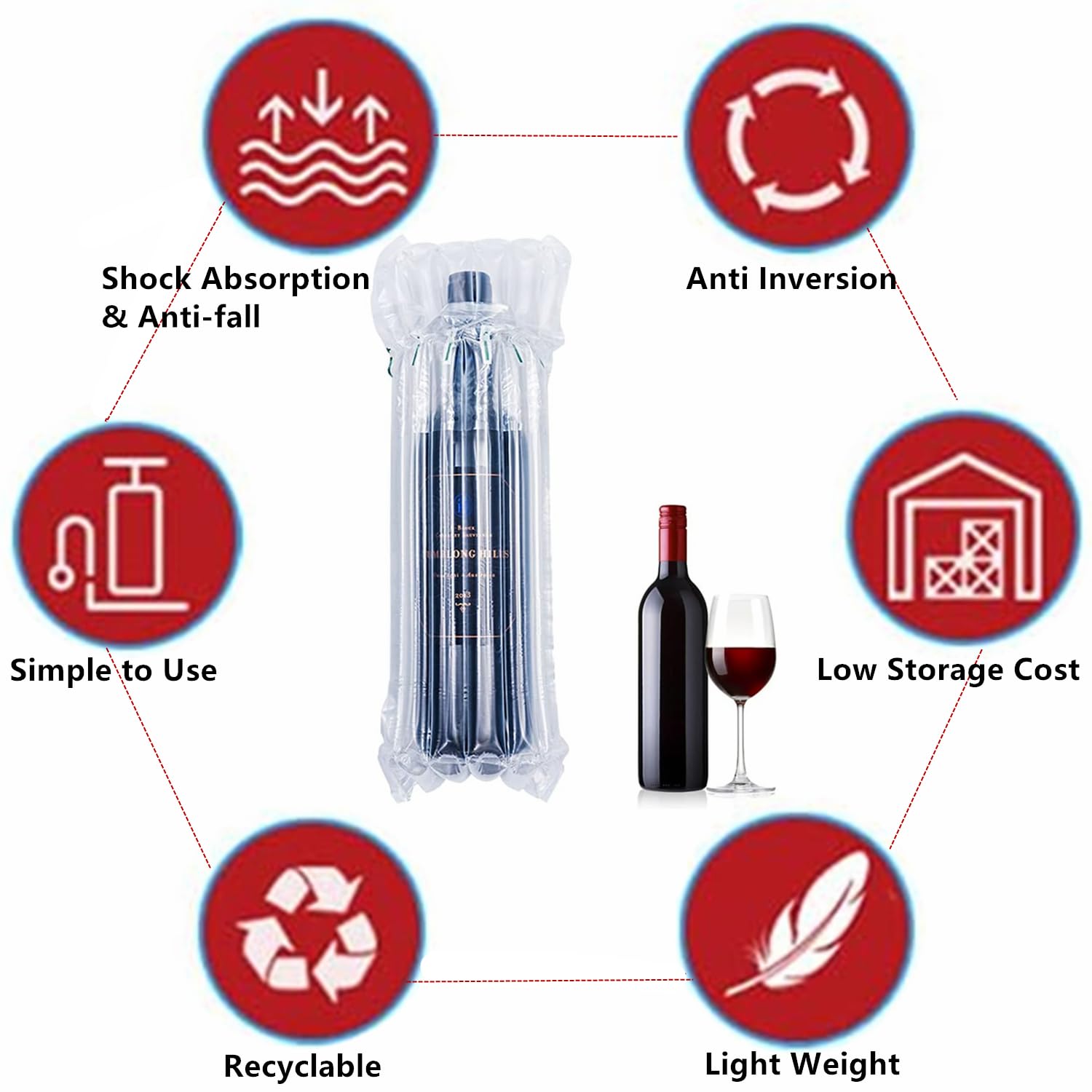 Goldhik independent air-column sleeves maintain protection if one leaks.