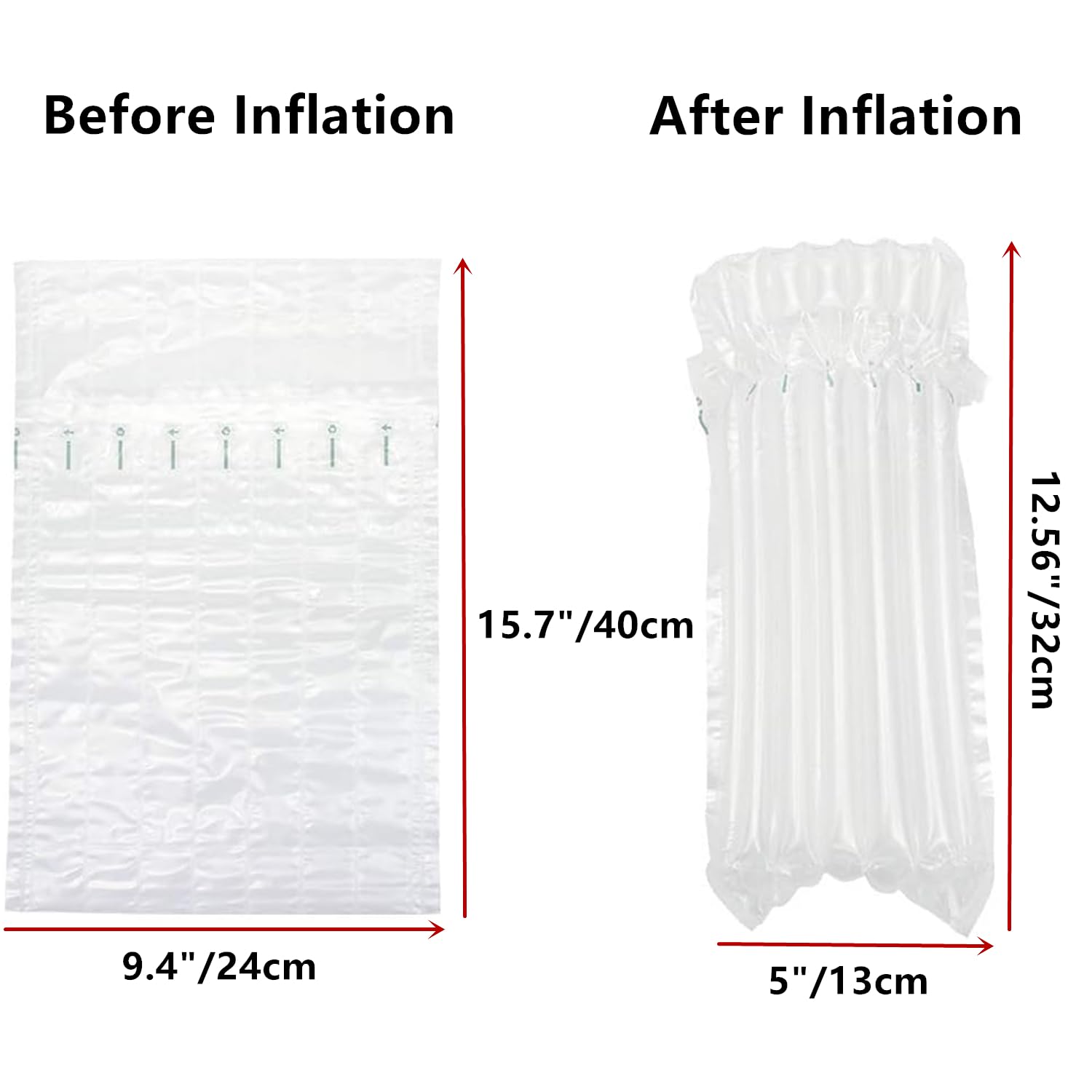 Goldhik inflatable bubble wrap showing 14 independent columns.