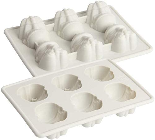 Gold INKU Millennium Falcon silicone mold for bold party ice shapes.