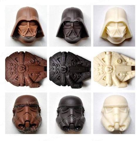 Gold INKU Stormtrooper silicone mold for fun Star Wars ice cubes and candies.