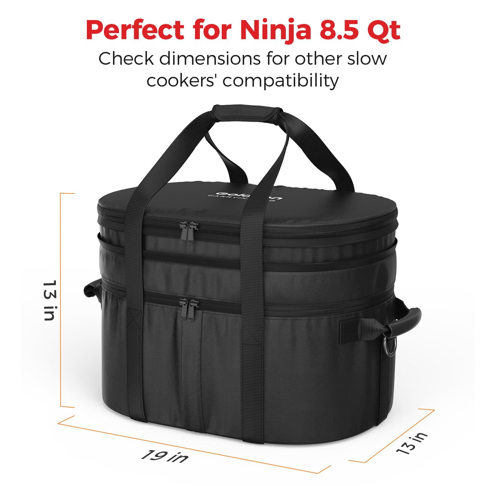 Goldlion bag on the go, great for potlucks with Ninja PossibleCooker Pro.
