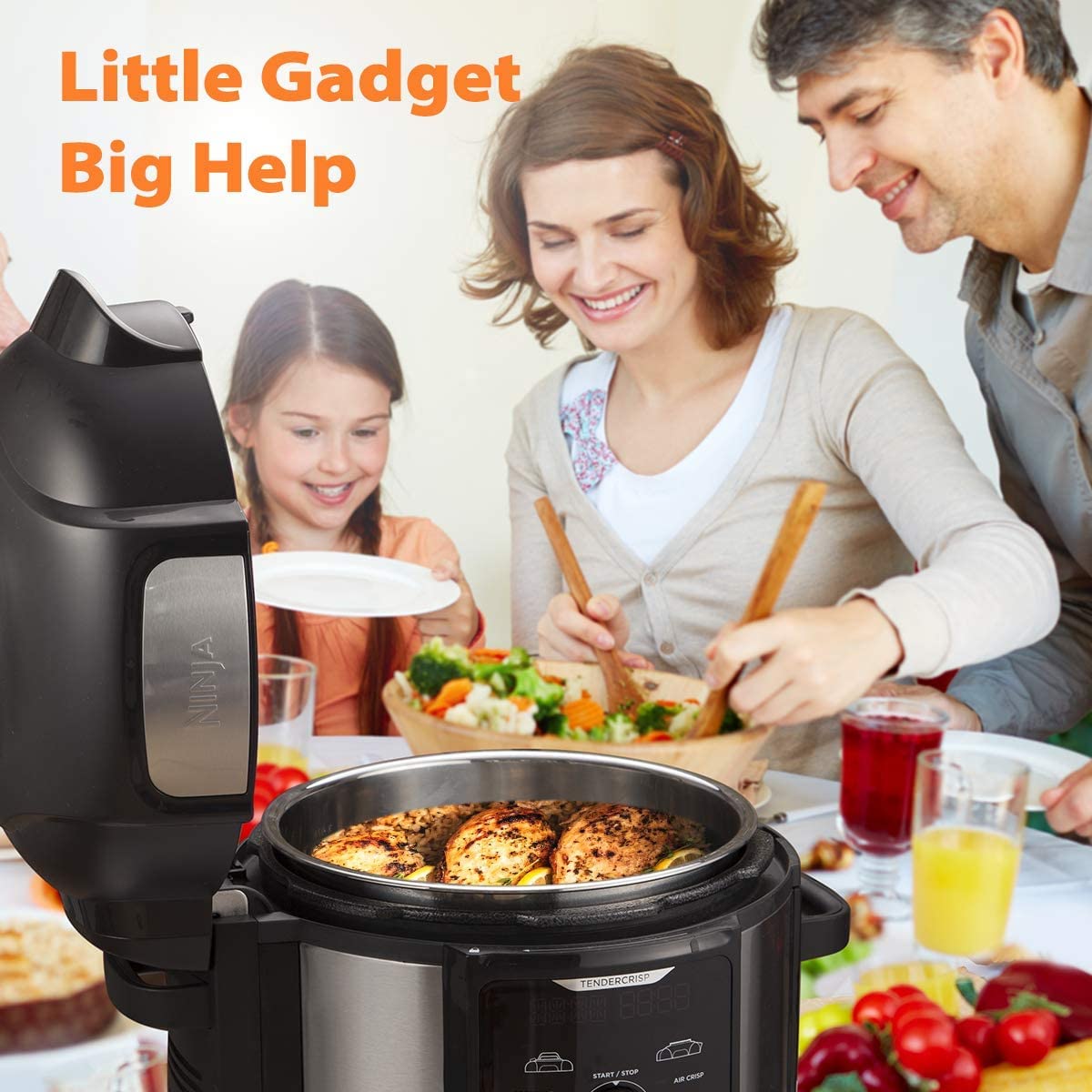 Easy-to-clean inner pot speeds post-meal cleanup and prep.