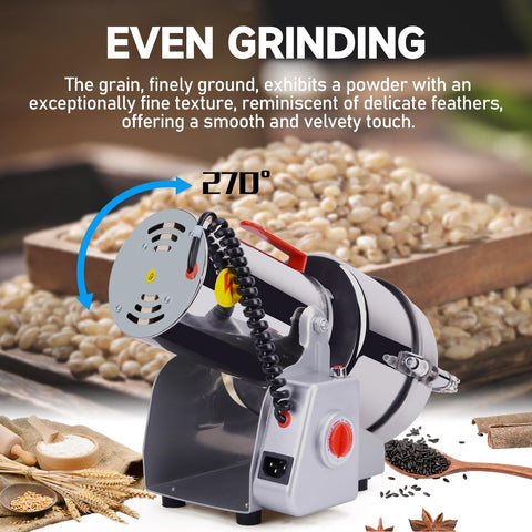 Goldtouch 750g grain mill grinder motor in action for high efficiency